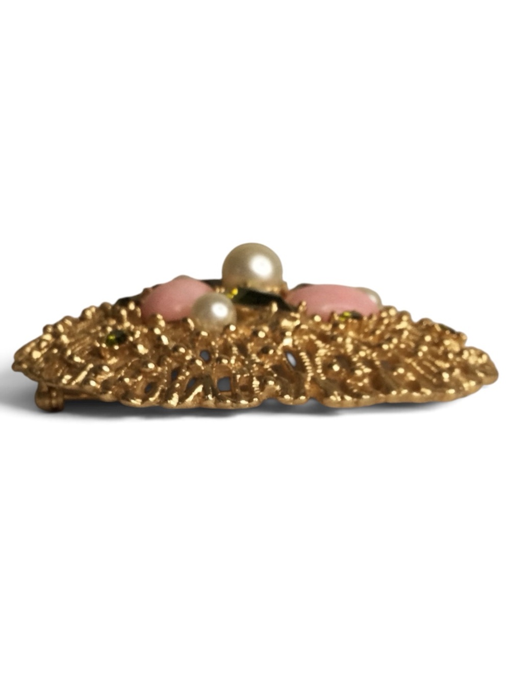 Vintage Sarah Coventry 'Fashion Splendor' Gold‑Tone Floral Statement Brooch - Picture 9 of 12